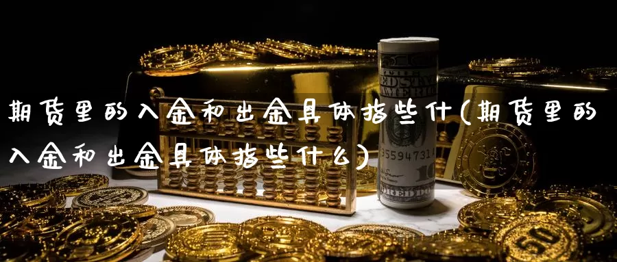 期货里的入金和出金具体指些什(期货里的入金和出金具体指些什么)_https://www.shfengdie.com_原油期货_第1张